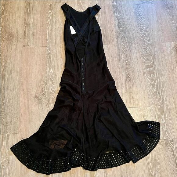 Alaia Azzedine Paris Apron Dress Black Sleeveless Fit Flare A-line 38 XS NWT - Picture 8 of 17